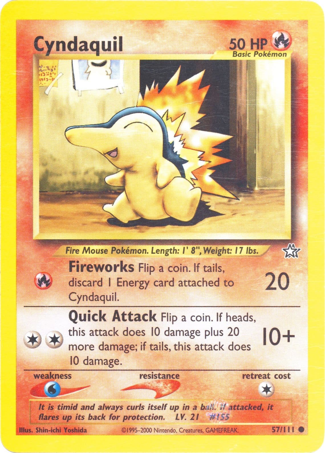 Cyndaquil (57) 2000 Pokemon Neo Genesis