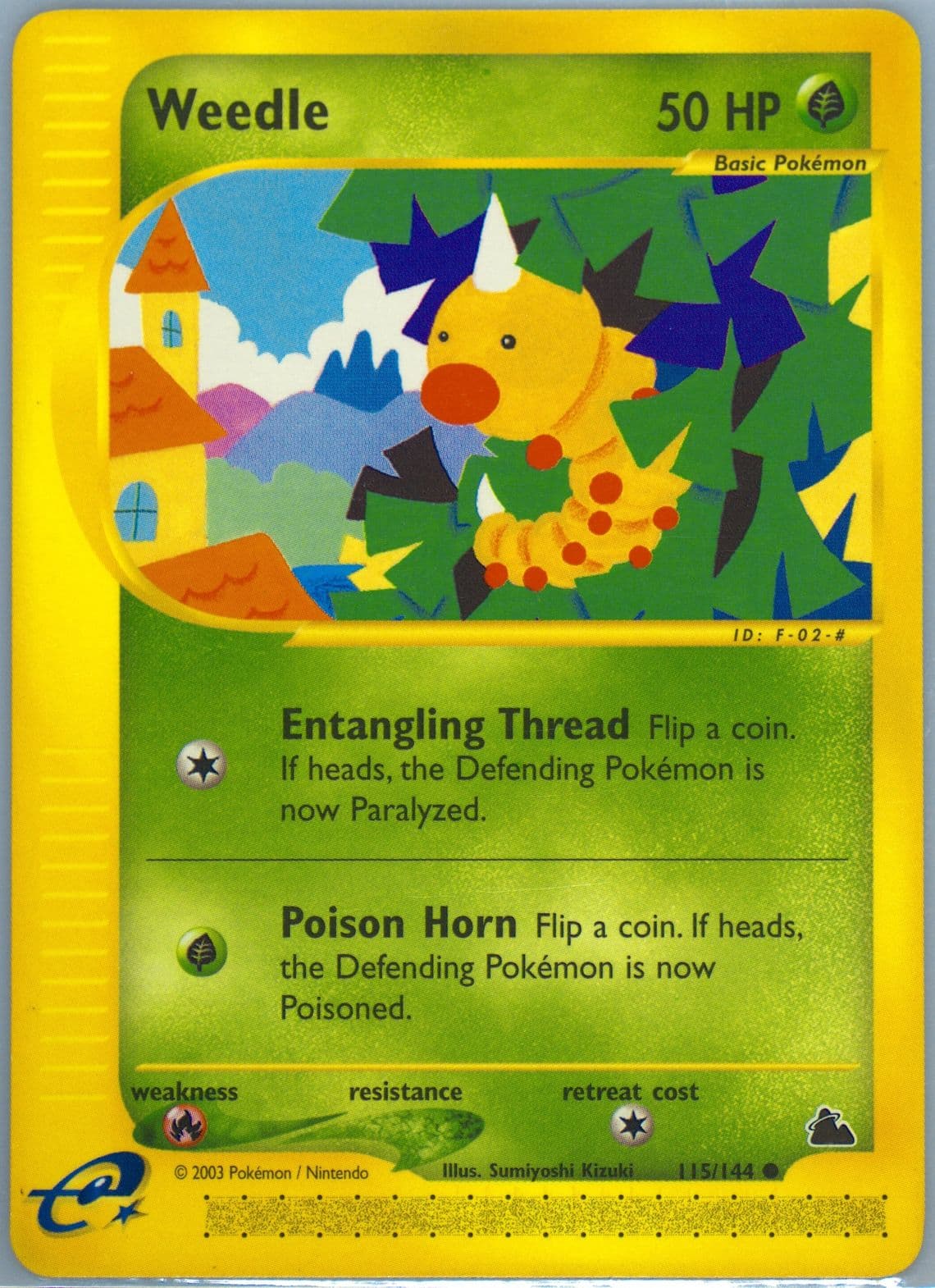 Weedle (115) 2003 Pokemon Skyridge