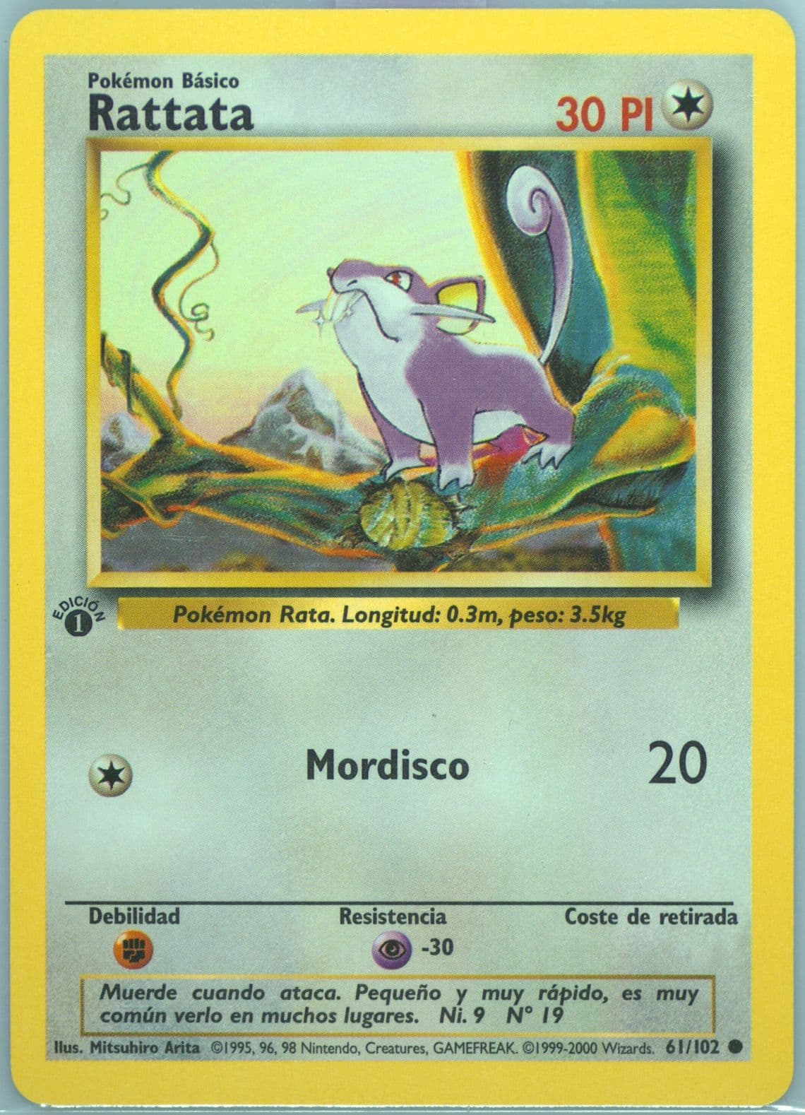 Rattata 1st Edition (61) 1999 Pokemon Spanish