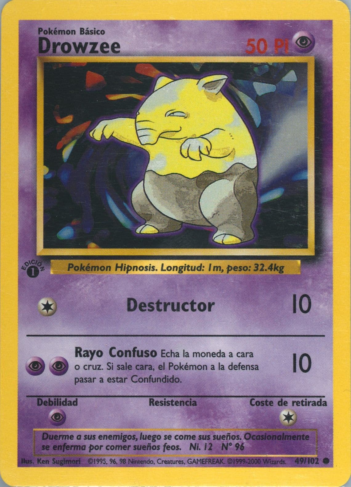 Drowzee 1st Edition (49) 1999 Pokemon Spanish