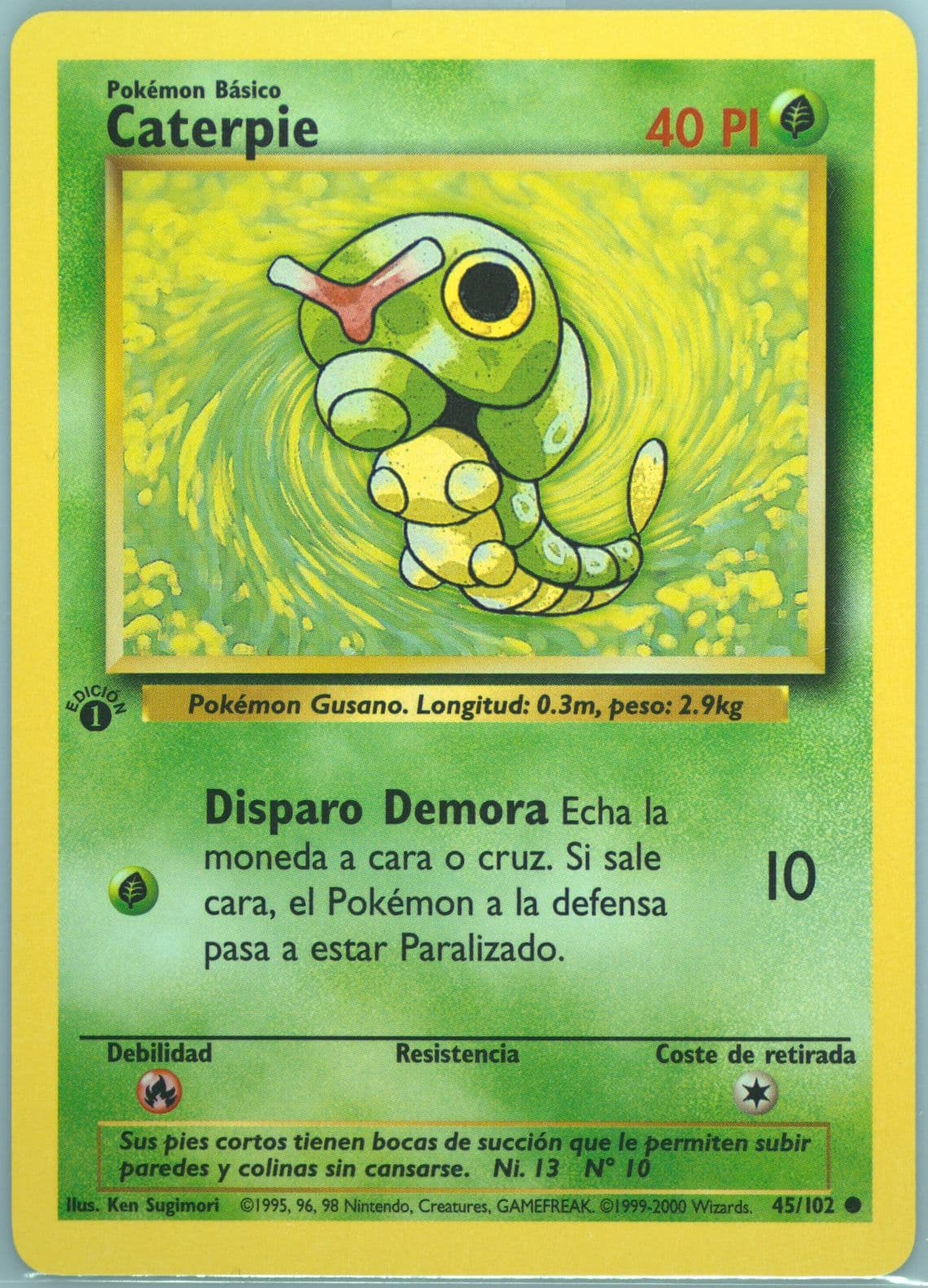 Caterpie 1st Edition (45) 1999 Pokemon Spanish