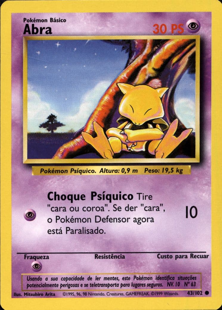 Abra (43) 1999 Pokemon Portuguese