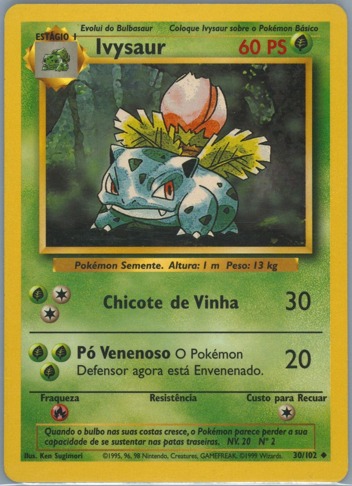 Ivysaur (30) 1999 Pokemon Portuguese