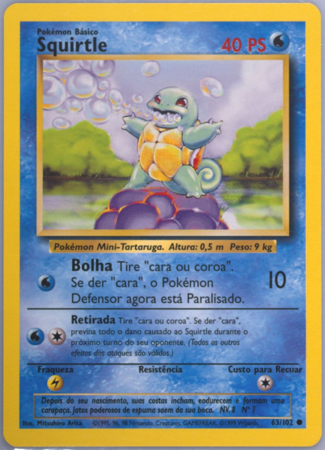 Squirtle (63) 1999 Pokemon Portuguese
