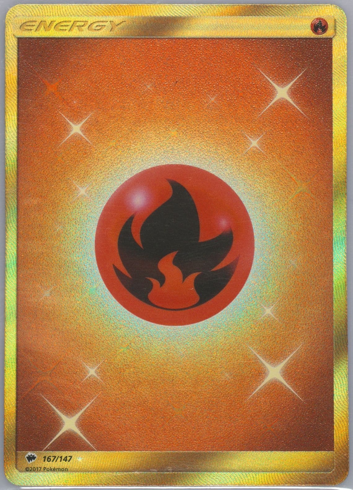 Fire Energy Secret (167) 2017 Pokemon Sun & Moon Burning Shadows