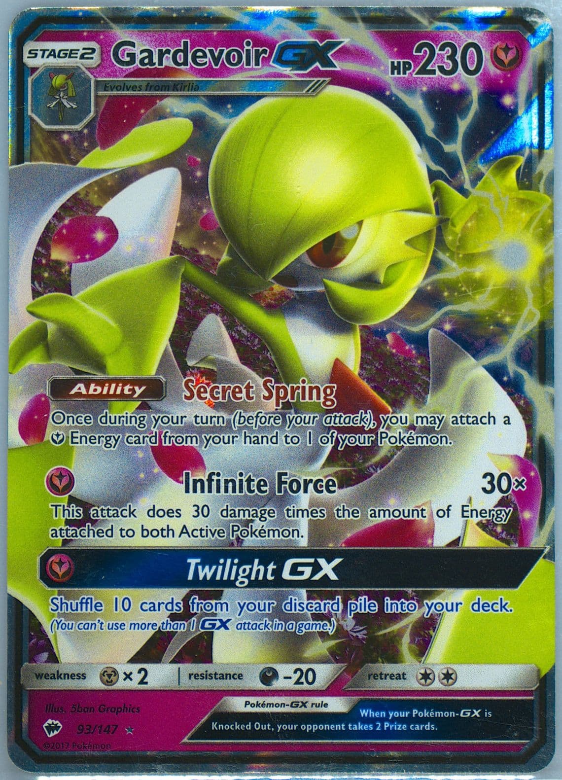Gardevoir GX (93) 2017 Pokemon Sun & Moon Burning Shadows