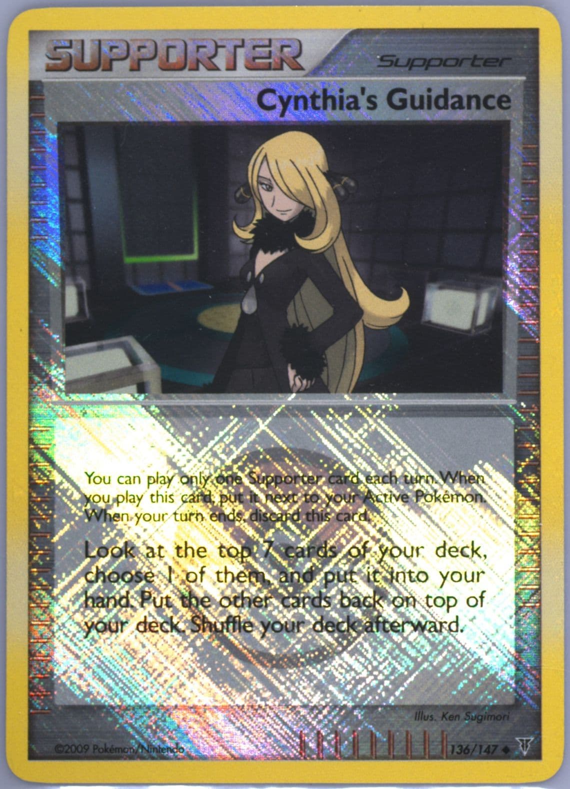 Cynthia's Guidance-Holo Crosshatch-2009 Player Rewards (136) 2009 Pokemon Platinum Supreme Victors