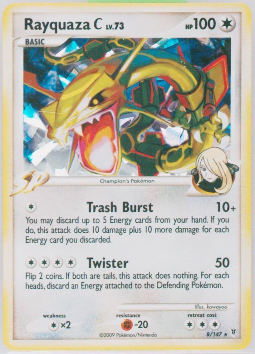 Rayquaza C-Holo Cracked Ice (8) 2009 Pokemon Platinum Supreme Victors