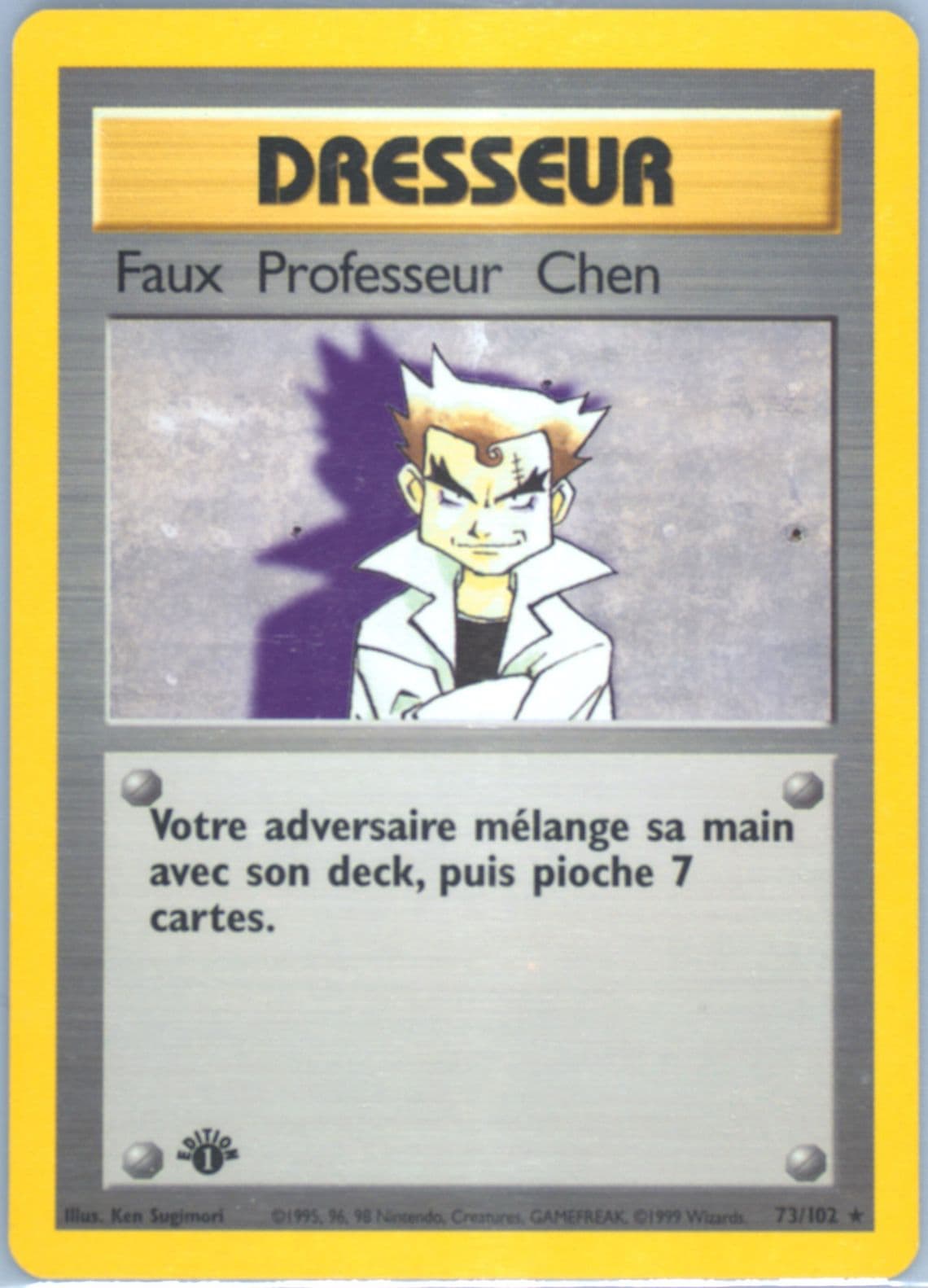 Faux Professeur Chen 1st Edition (73) 1999 Pokemon French