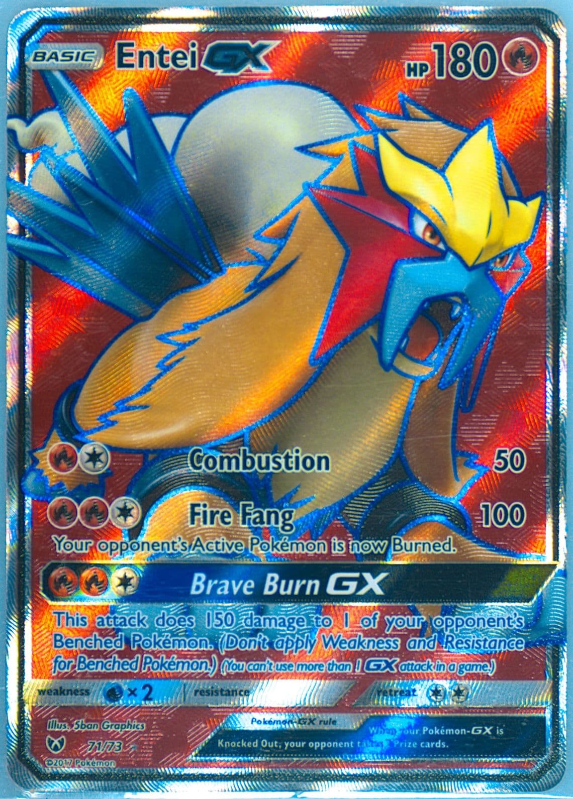 Full Art/Entei GX (71) 2017 Pokemon Sun & Moon Shining Legends