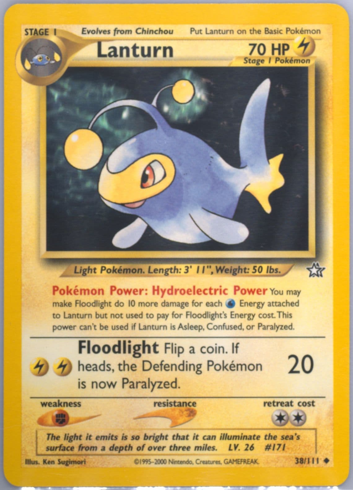 Lanturn (38) 2000 Pokemon Neo Genesis