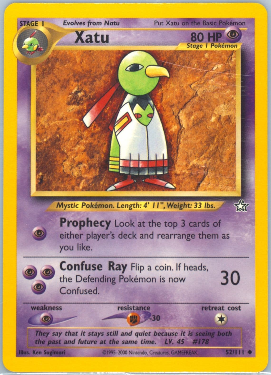 Xatu (52) 2000 Pokemon Neo Genesis
