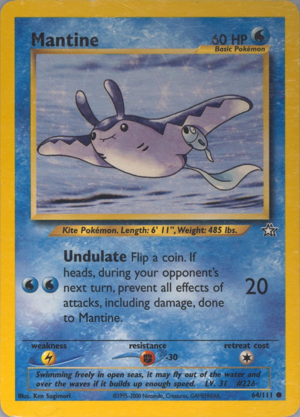 Mantine (64) 2000 Pokemon Neo Genesis