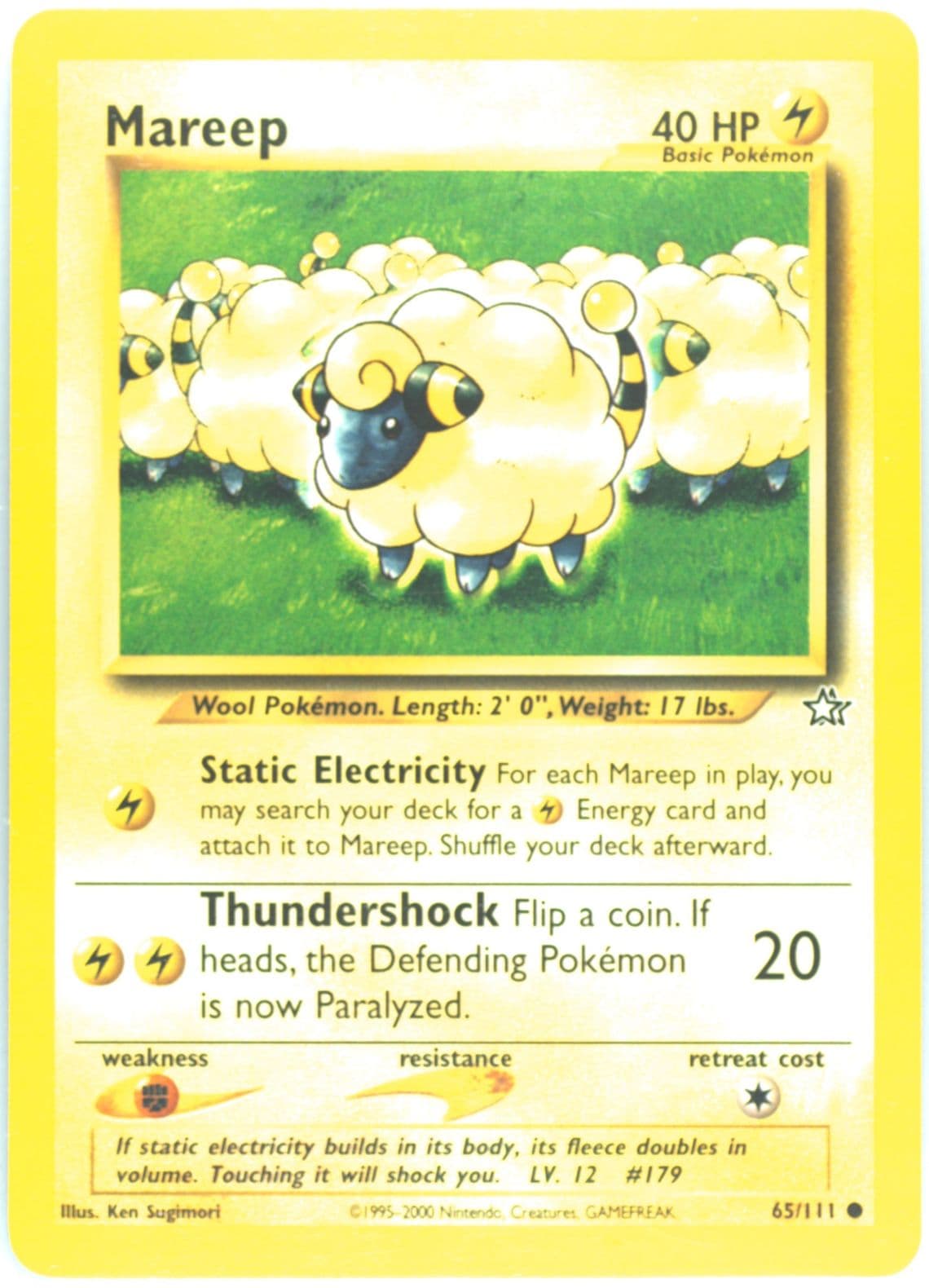 Mareep (65) 2000 Pokemon Neo Genesis
