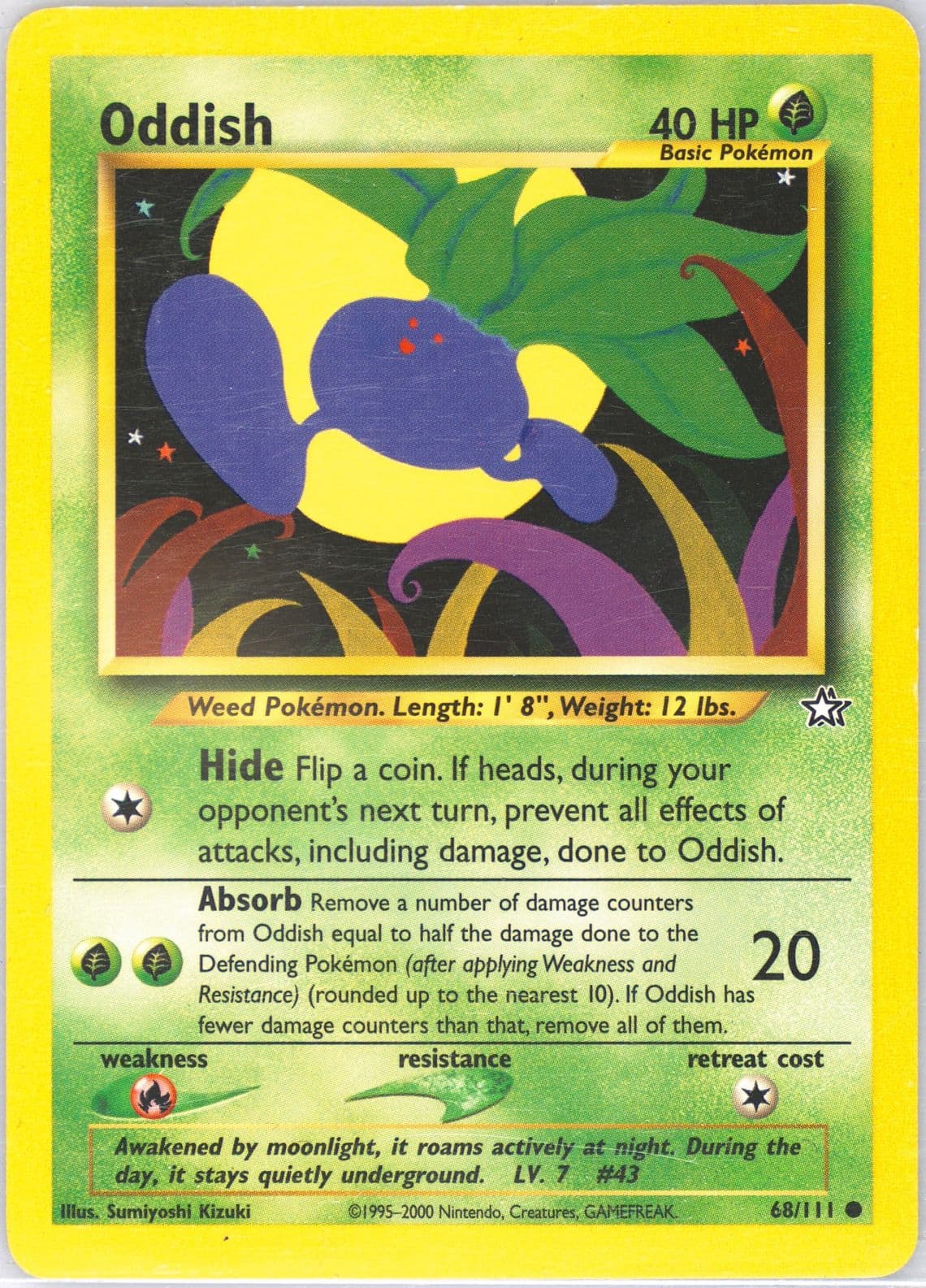 Oddish (68) 2000 Pokemon Neo Genesis