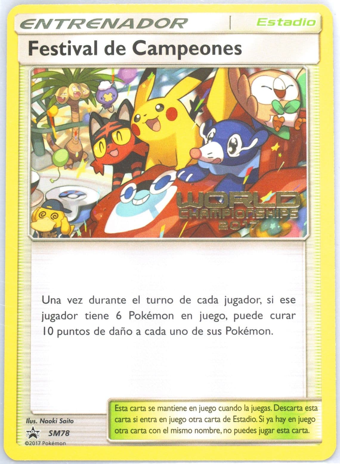 Champions Festival Worlds 17-Spanish (SM78) 2017 Pokemon SM Black Star Promo