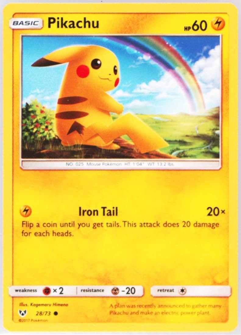 Pikachu (28) 2017 Pokemon Sun & Moon Shining Legends