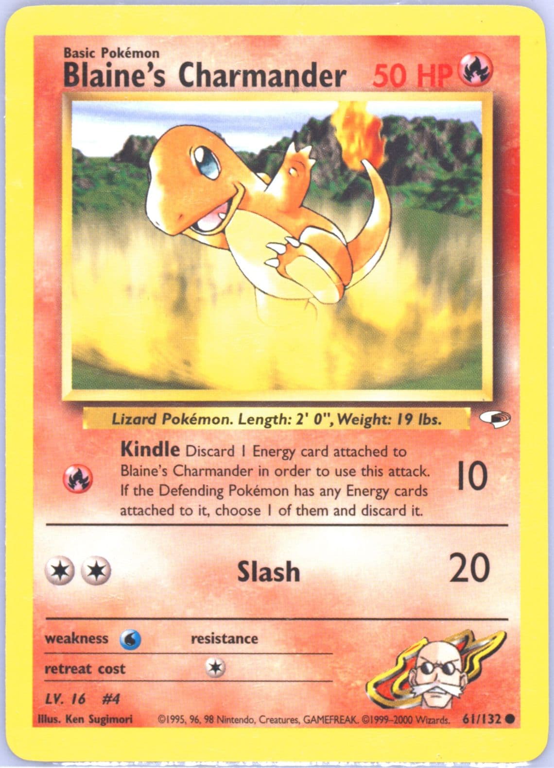 Blaine's Charmander (61) 2000 Pokemon Gym Heroes
