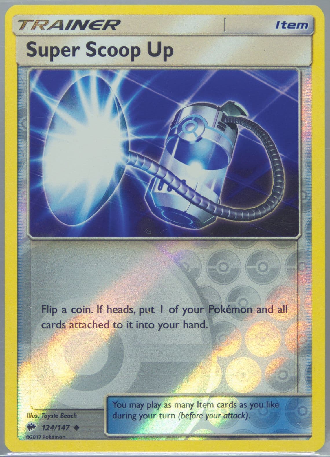 Super Scoop Up-Reverse Foil (124) 2017 Pokemon Sun & Moon Burning Shadows