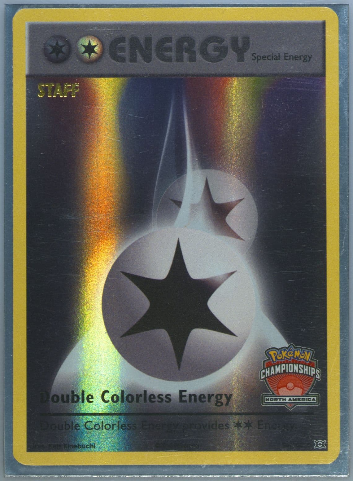 Double Colorless Energy Reverse Foil-N. America Championship Staff (90) 2016 Pokemon XY Evolutions