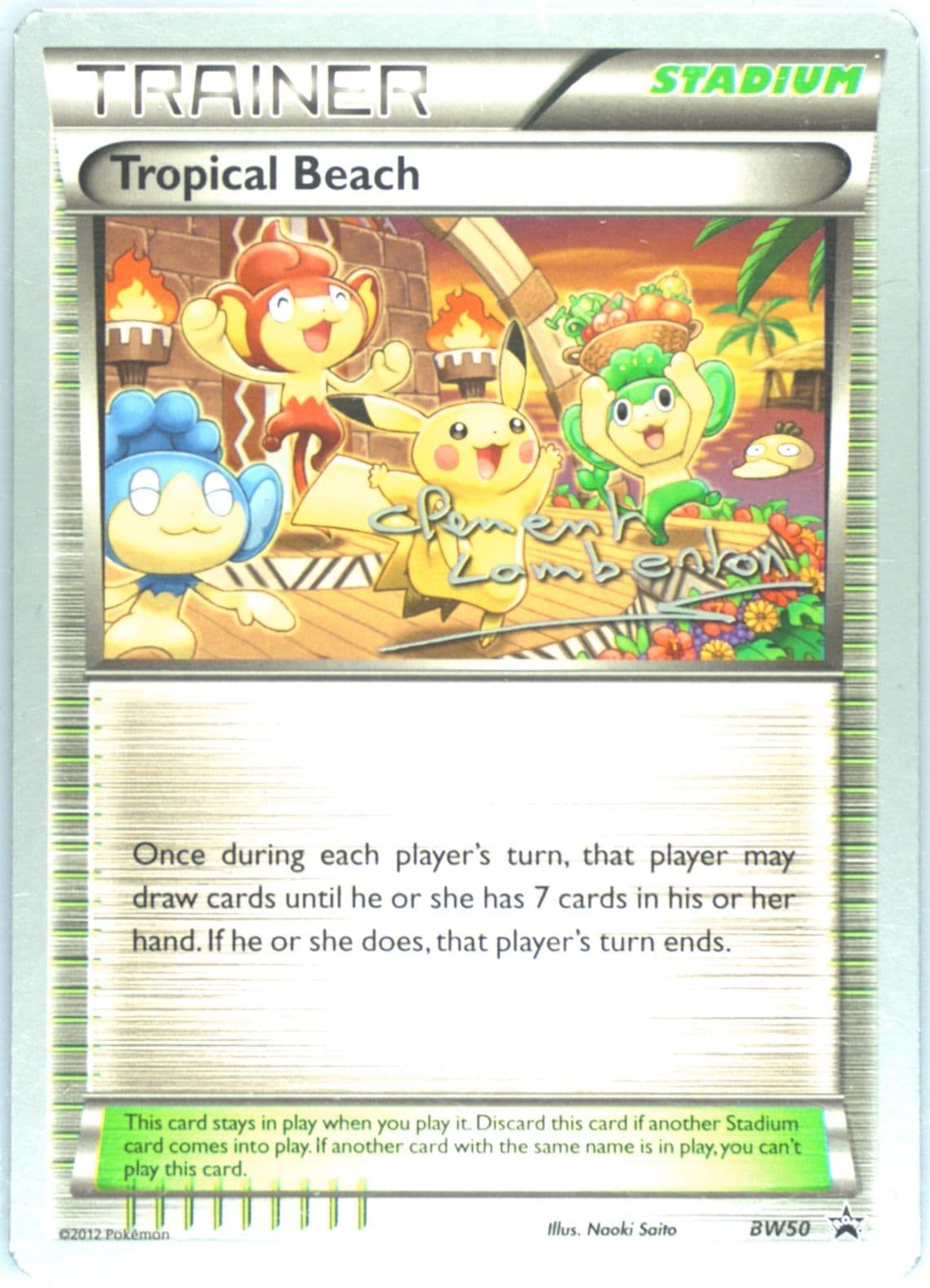 Tropical Beach Anguille Sous Roche (BW50) 2013 Pokemon World Championship Deck Promo