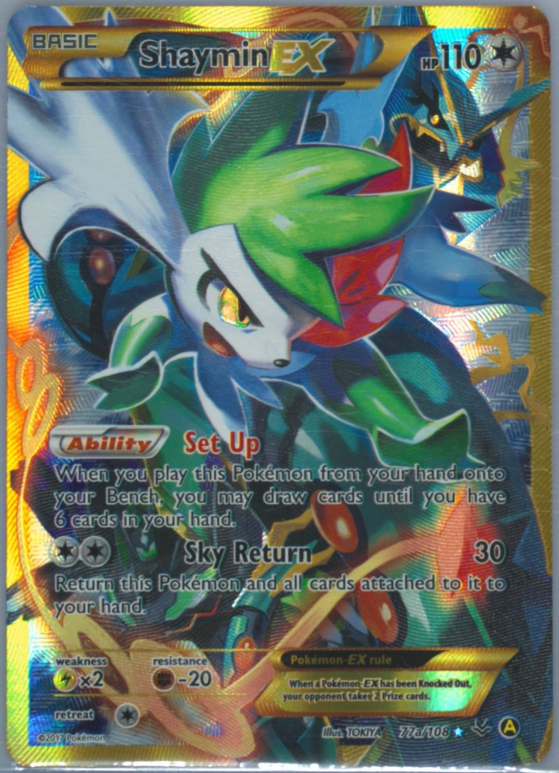Full Art/Shaymin EX (77a) 2017 Pokemon Premium Trainer XY Collection Promo