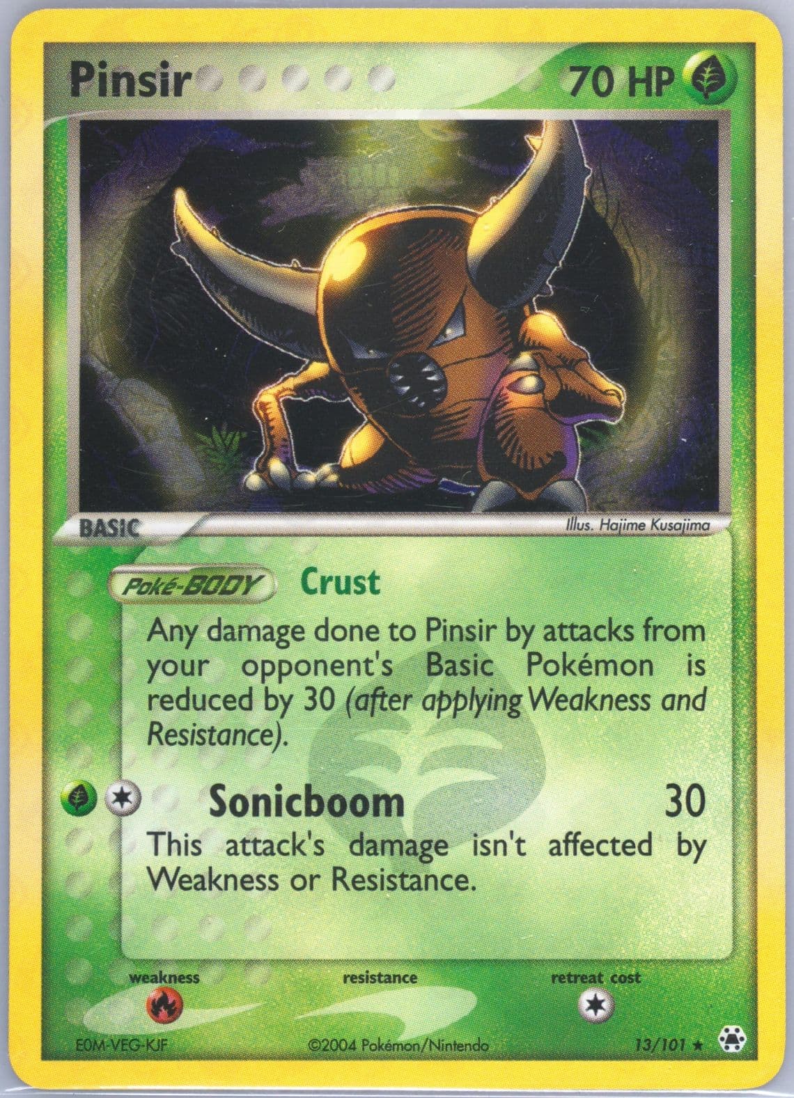Pinsir-Reverse Foil (13) 2004 Pokemon EX Hidden Legends