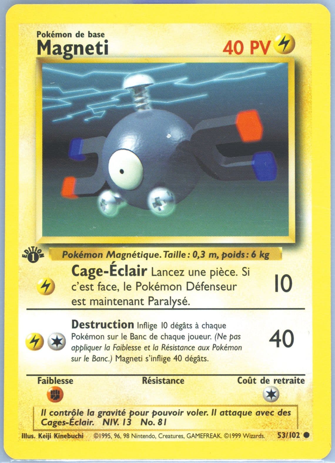 Magneti 1st Edition (53) 1999 Pokemon French