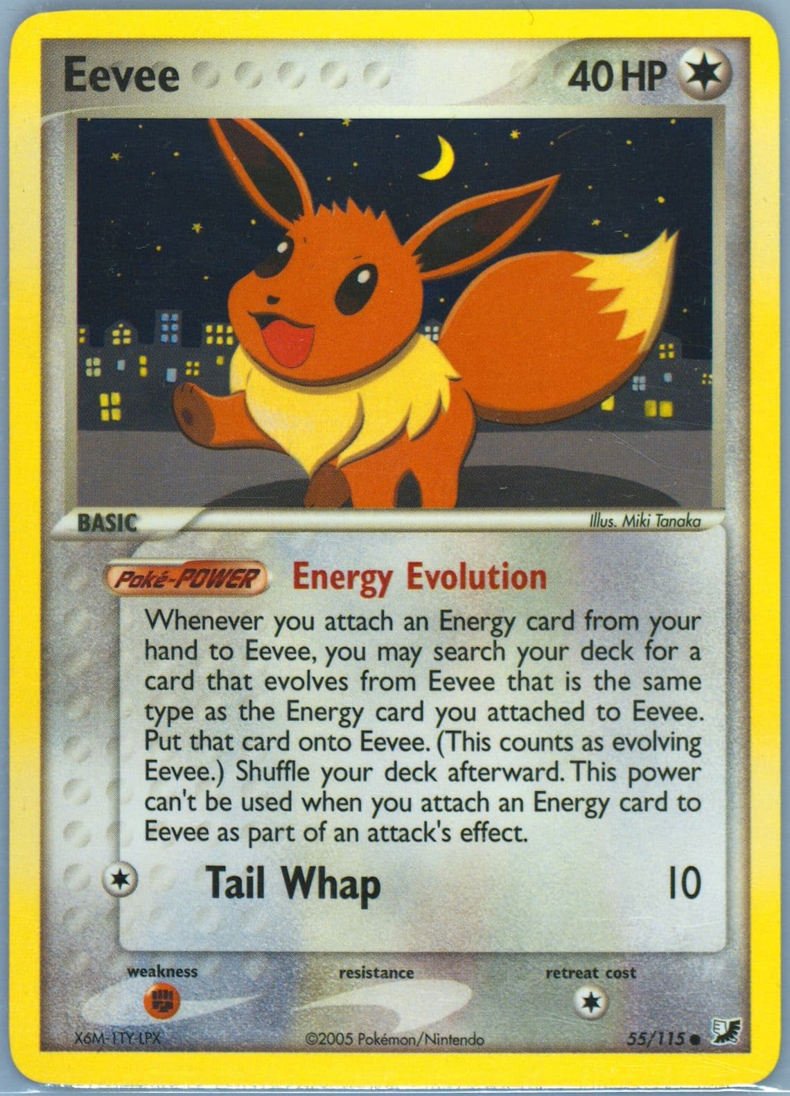 Eevee (55) 2005 Pokemon EX Unseen Forces