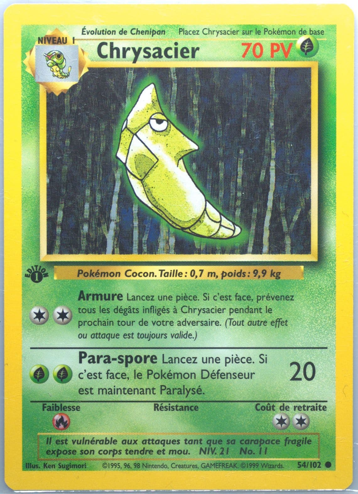 Chrysacier 1st Edition (54) 1999 Pokemon French