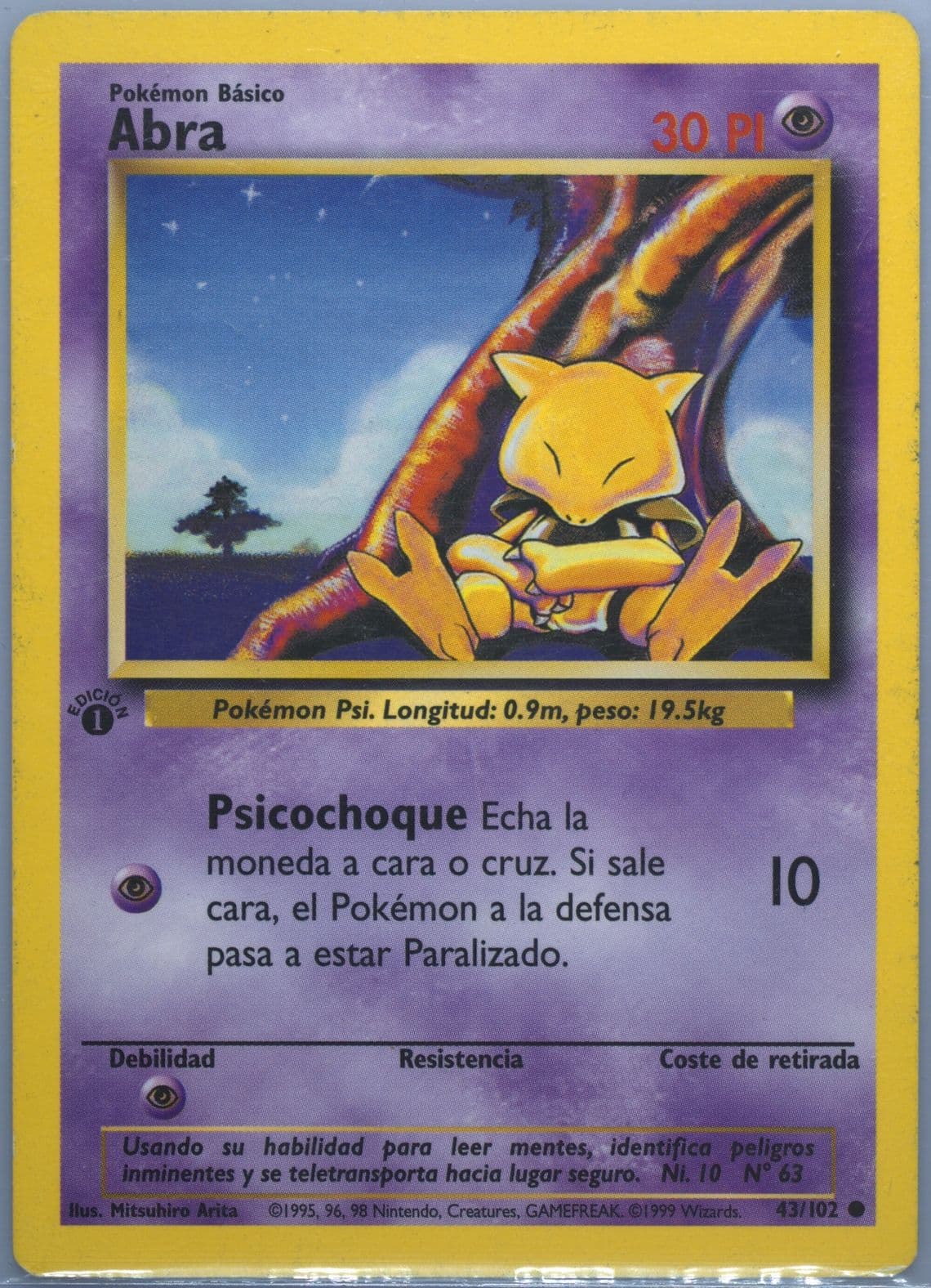 Abra 1st Edition (43) 1999 Pokemon Spanish