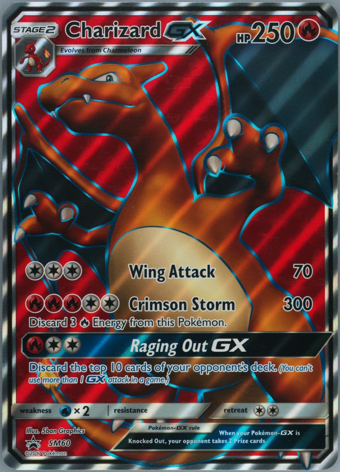 Charizard GX-Holo Charizard GX Premium Collection-Jumbo (SM60) 2017 Pokemon SM Black Star Promo