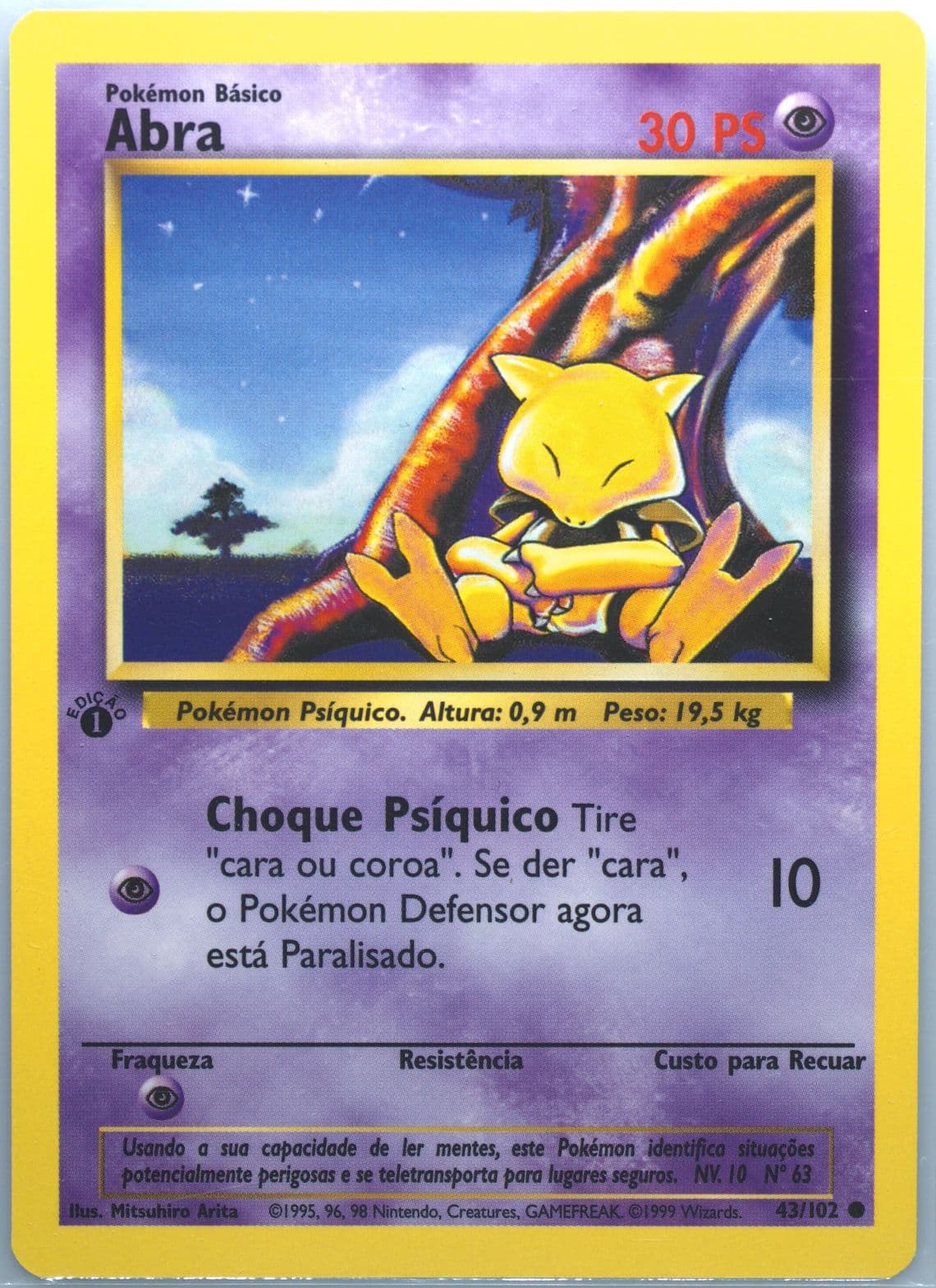 Abra 1st Edition (43) 1999 Pokemon Portuguese