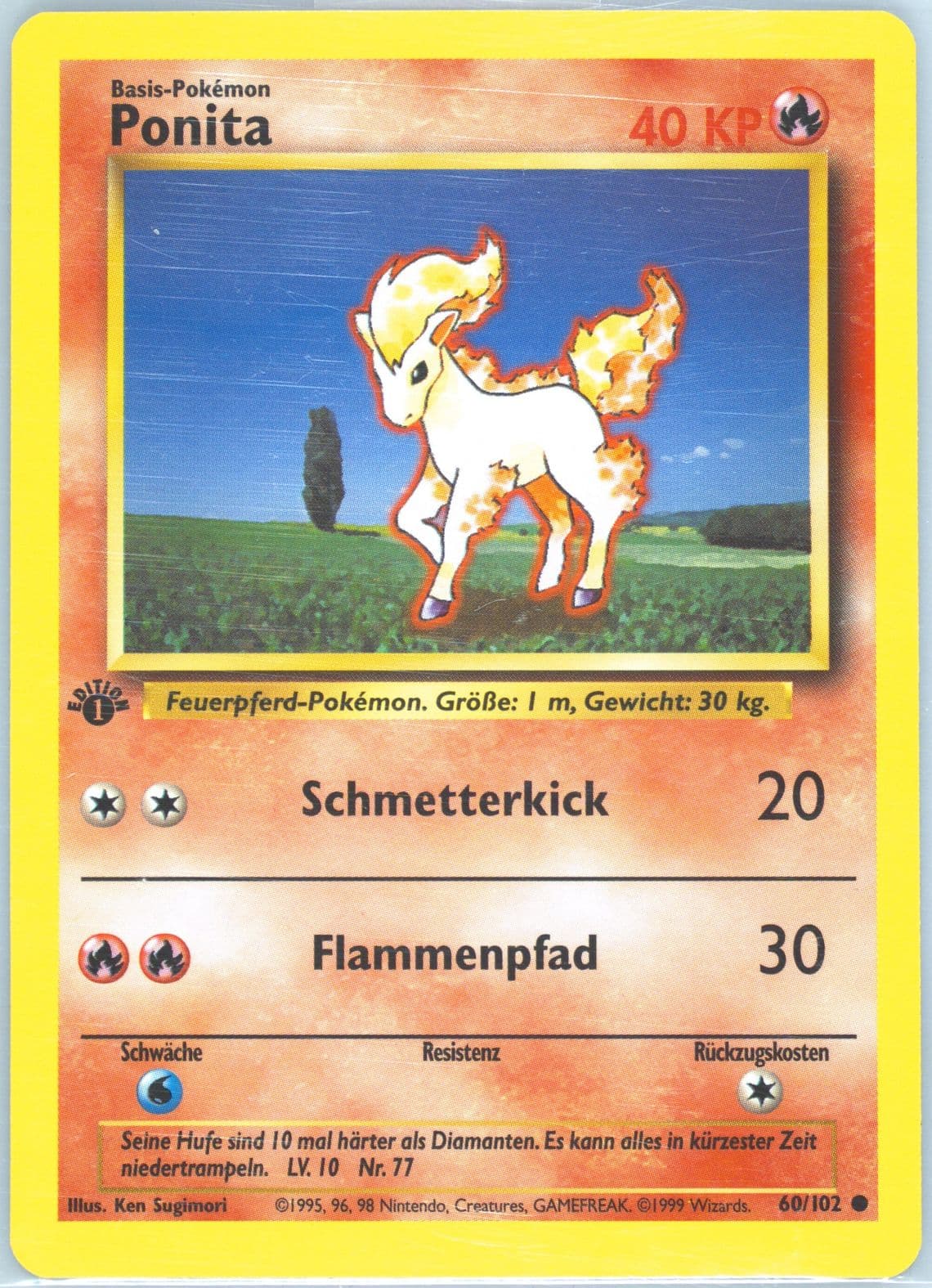 Ponita 1st Edition (60) 1999 Pokemon German
