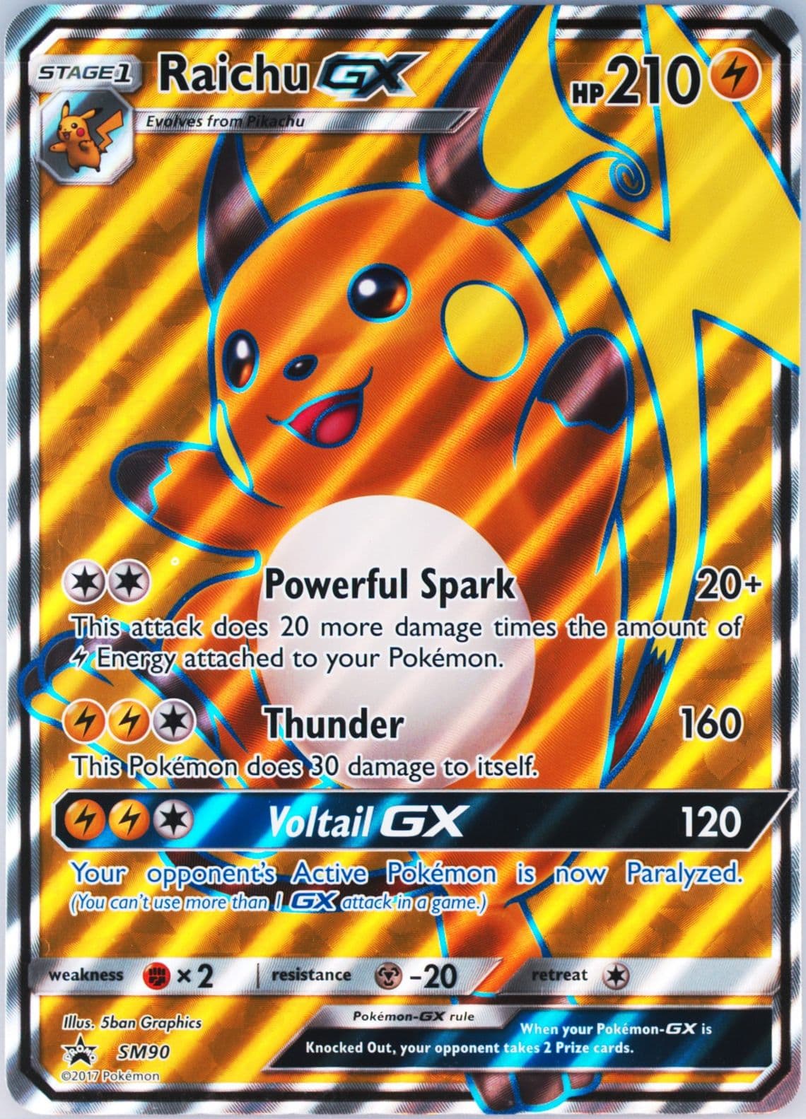 Full Art/Raichu GX Shining Legends Special Collection-Jumbo (SM90) 2017 Pokemon SM Black Star Promo