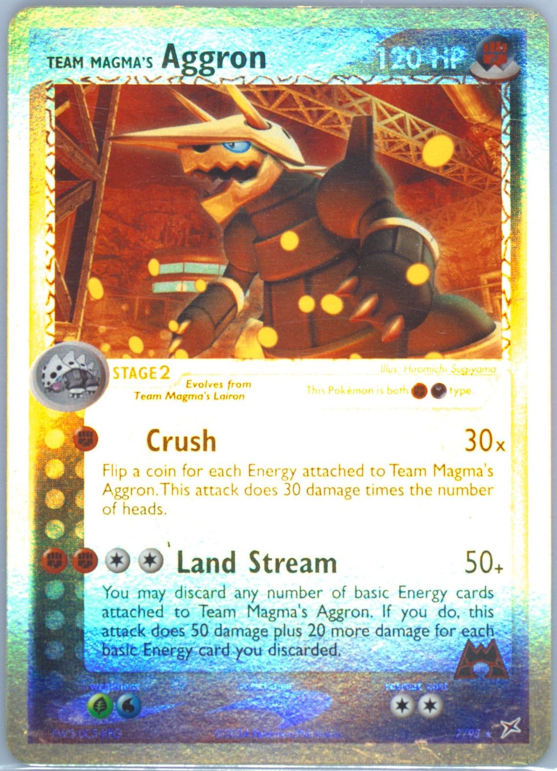 Team Magma's Aggron-Reverse Foil (7) 2004 Pokemon EX Team Magma VS Team Aqua