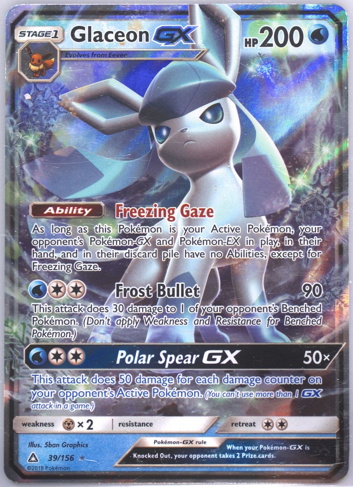Glaceon GX (39) 2018 Pokemon Sun & Moon Ultra Prism