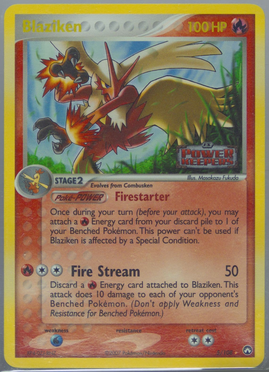 Blaziken-Reverse Foil (5) 2007 Pokemon EX Power Keepers