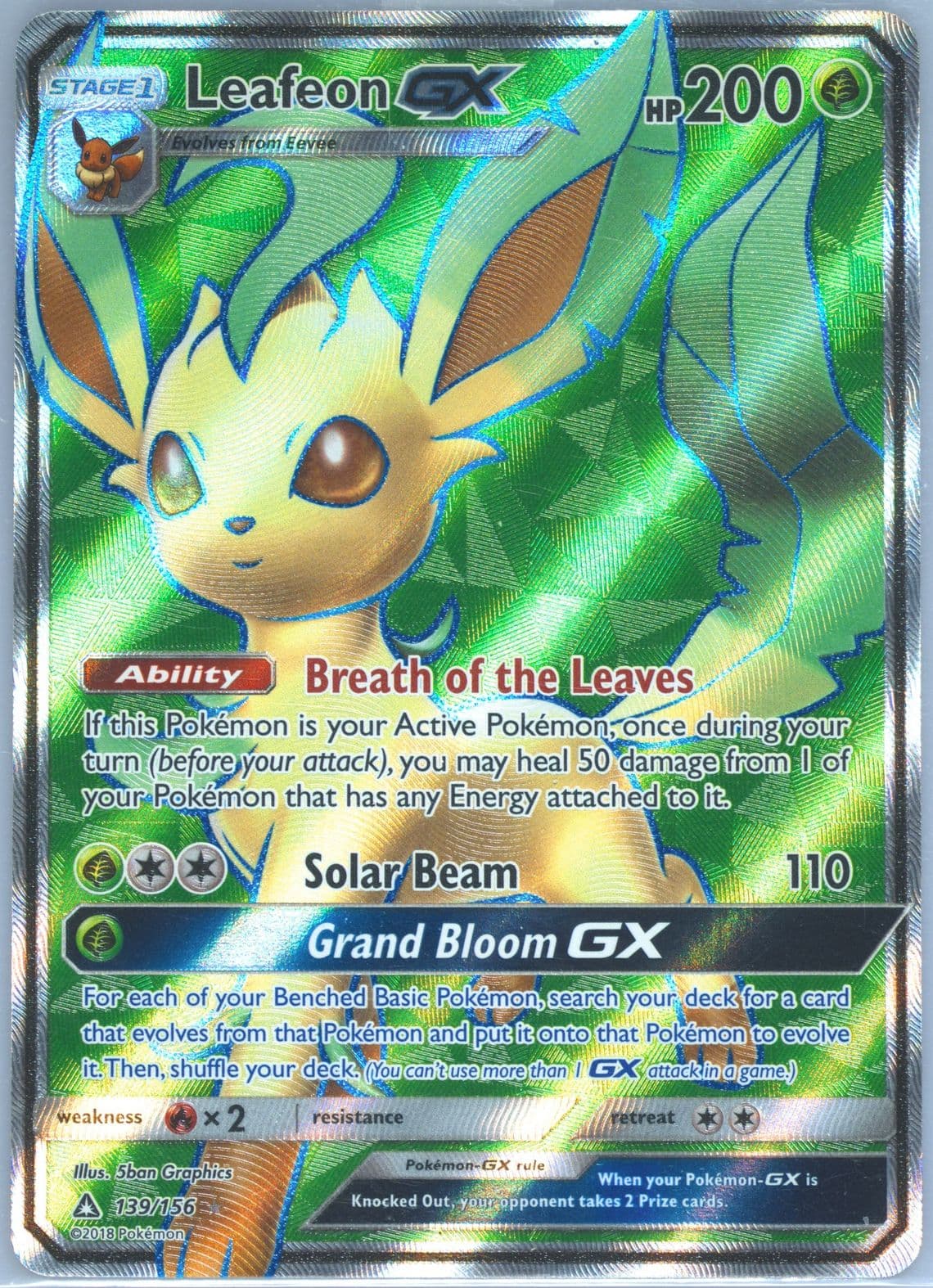 Full Art/Leafeon GX (139) 2018 Pokemon Sun & Moon Ultra Prism