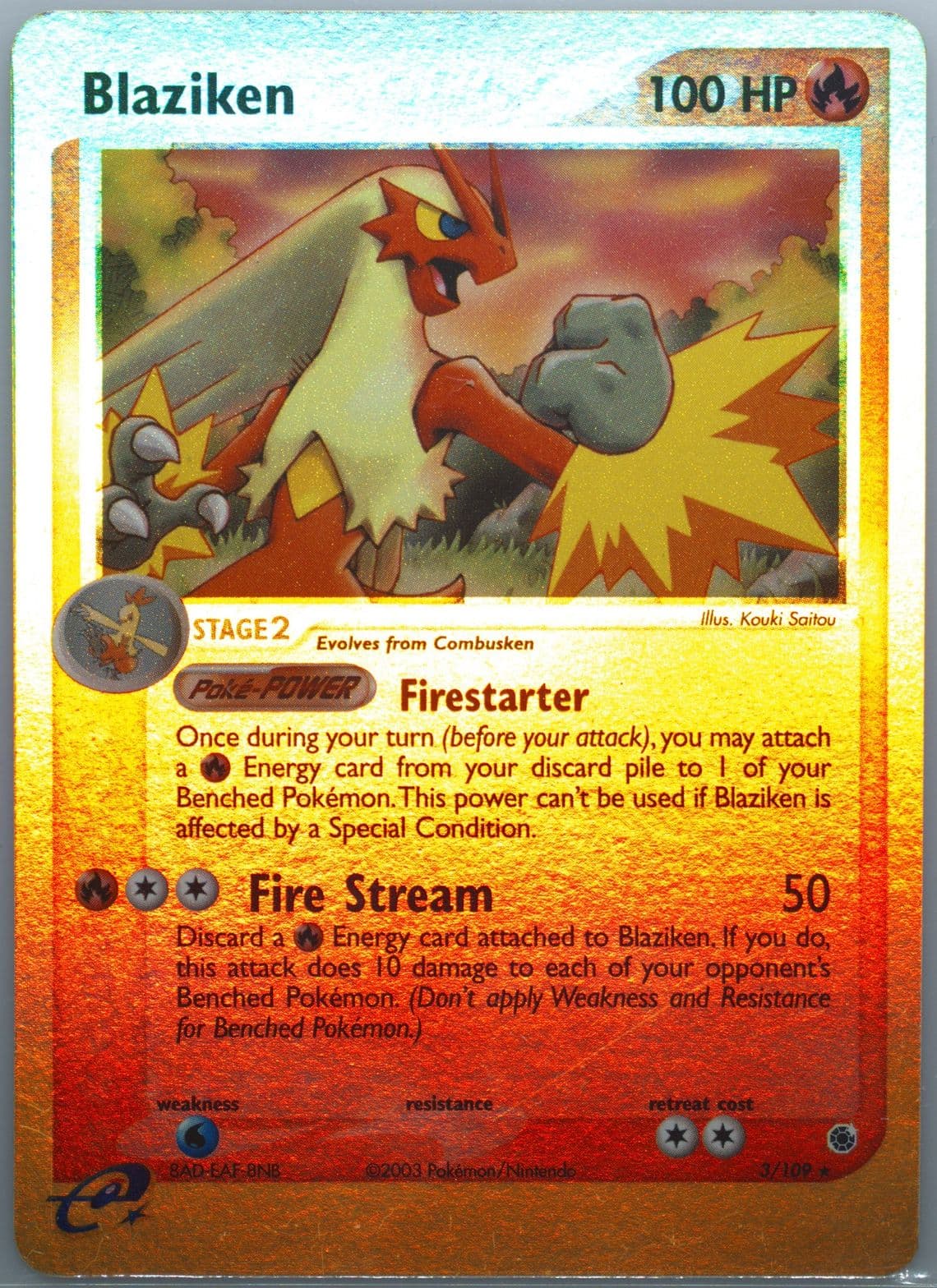 Blaziken-Reverse Foil (3) 2003 Pokemon EX Ruby & Sapphire