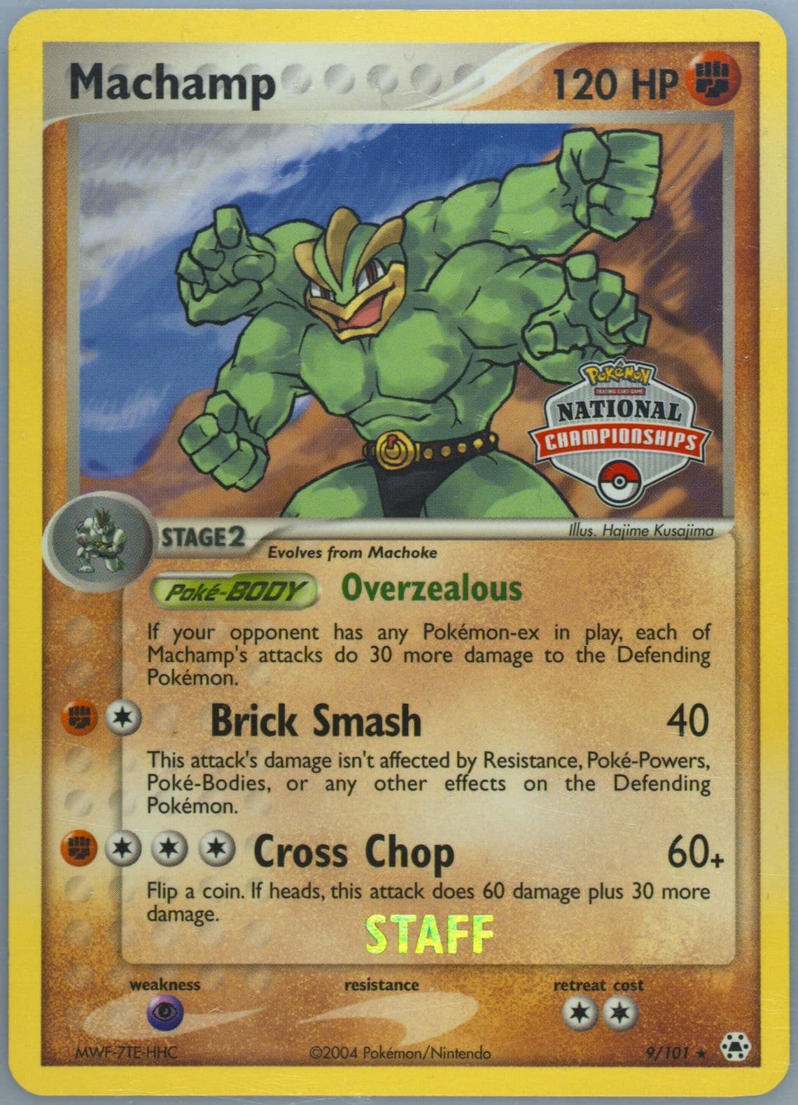 Machamp National Championships-Staff (9) 2004 Pokemon EX Hidden Legends