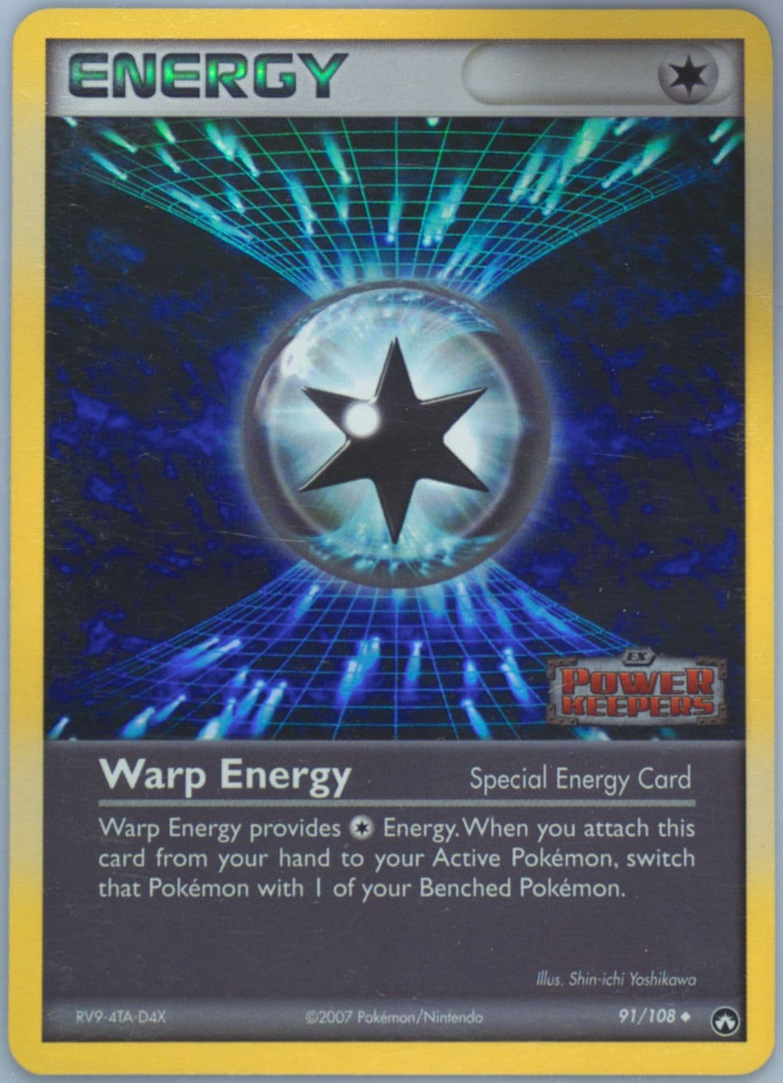 Warp Energy-Reverse Foil (91) 2007 Pokemon EX Power Keepers
