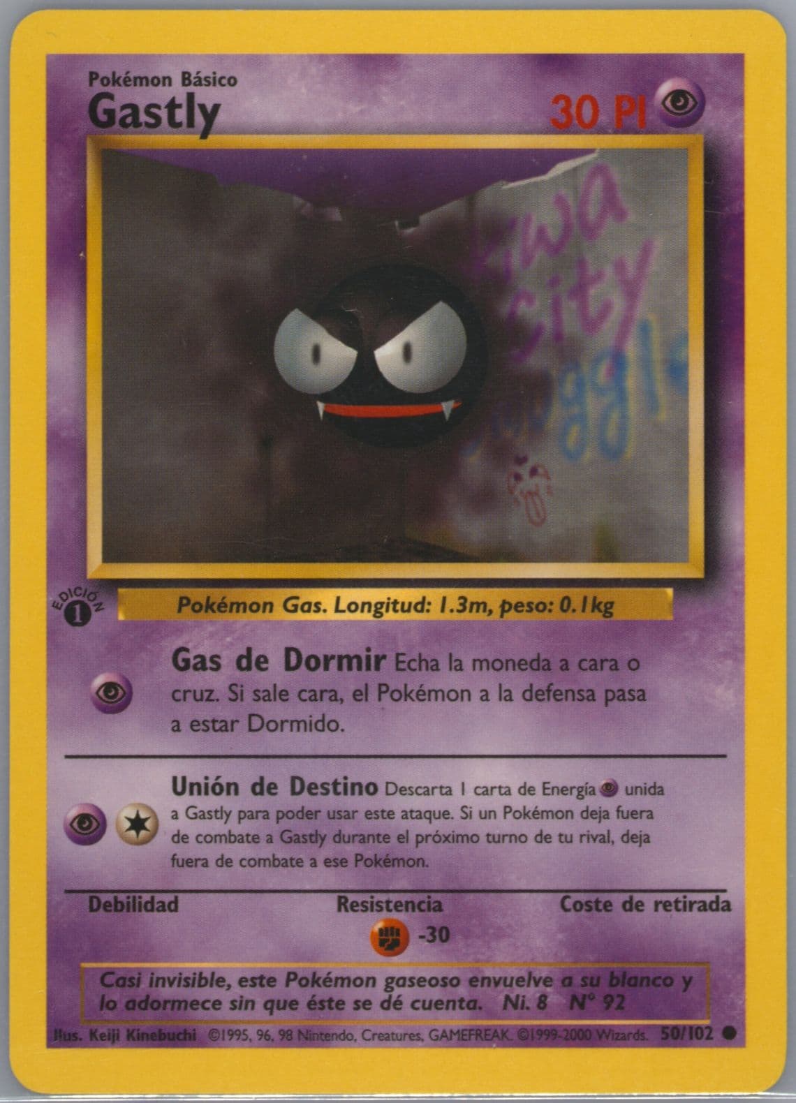 Gastly 1st Edition (50) 1999 Pokemon Spanish