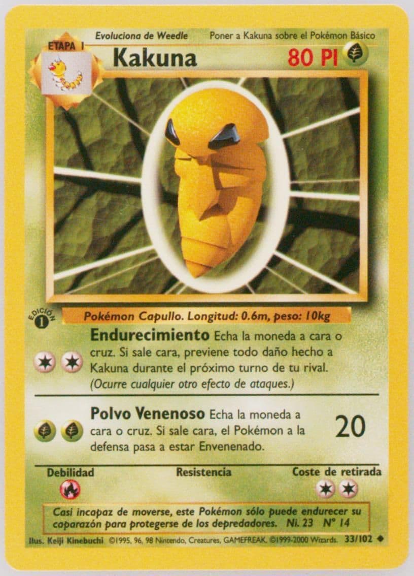 Kakuna 1st Edition (33) 1999 Pokemon Spanish