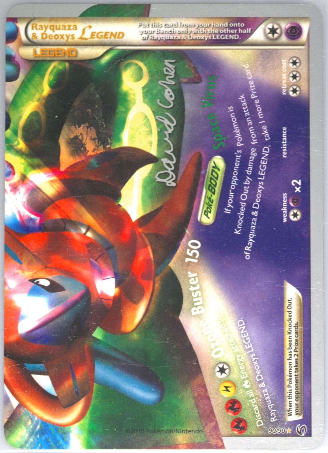 Rayquaza & Deoxys Legend Twinboar (90) 2011 Pokemon World Championships Promo
