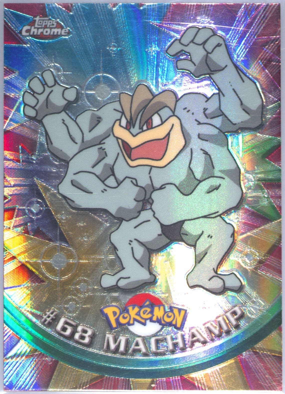 Machamp Spectra (68) 2000 Topps Chrome Pokemon T.V.