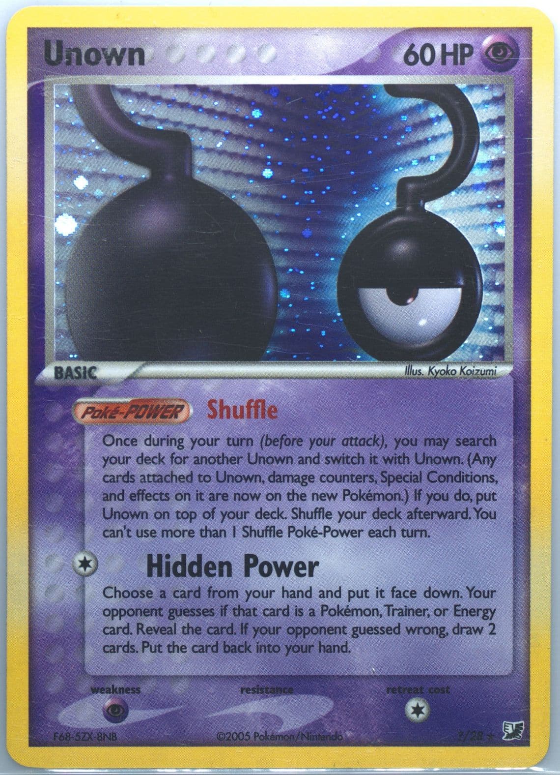 Unown-Holo (?/28) 2005 Pokemon EX Unseen Forces