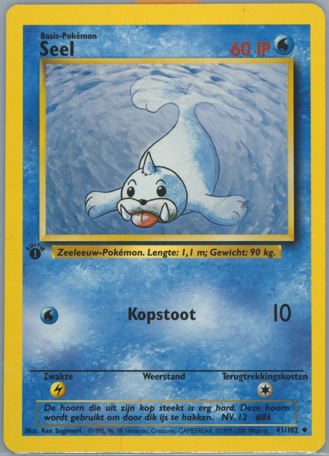 Seel 1st Edition (41) 1999 Pokemon Dutch