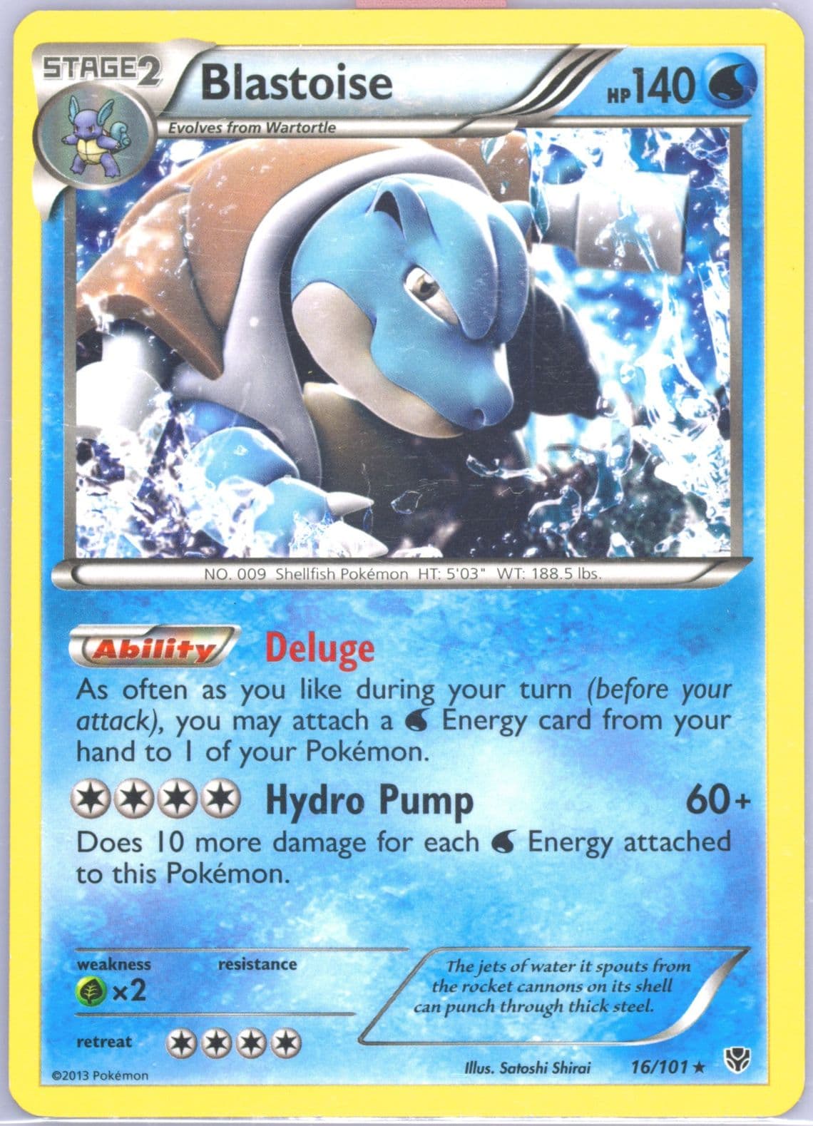 Blastoise Solar Strike Theme Deck (16) 2013 Pokemon Black & White Plasma Blast