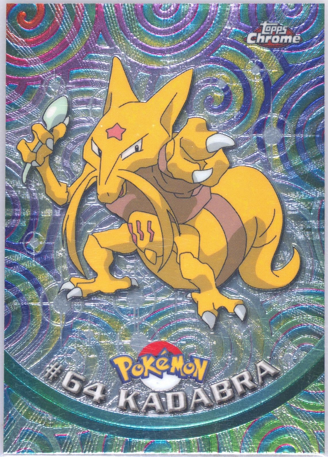 Kadabra (64) 2000 Topps Chrome Pokemon T.V.